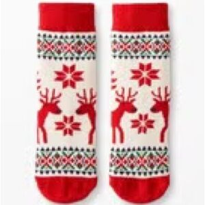 Hanna Andersson Red and White Reindeer Socks